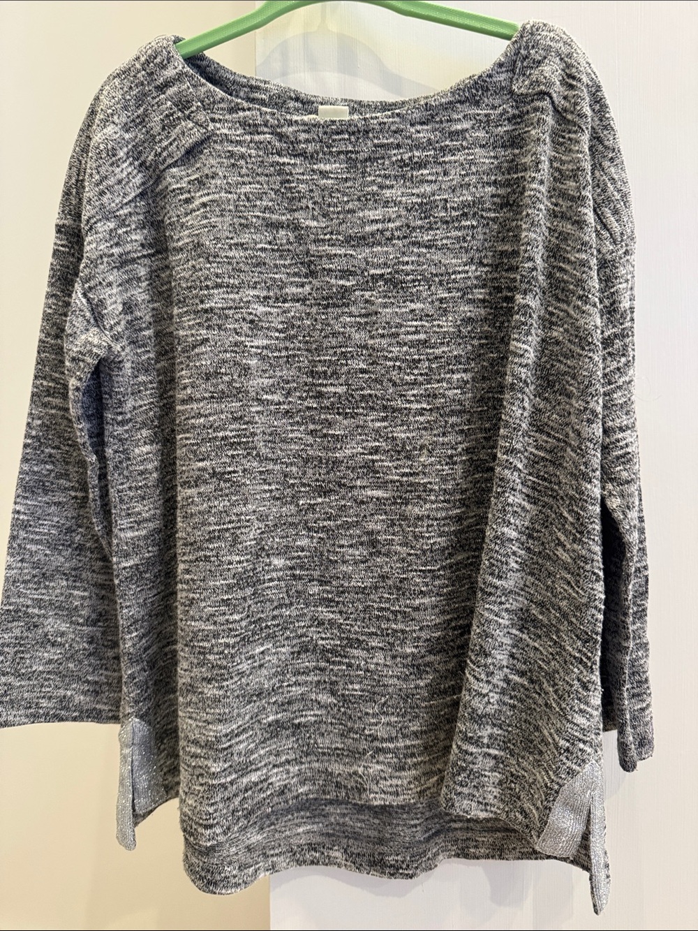 Crewcuts Gray Marled Knit Long Sleeve Top